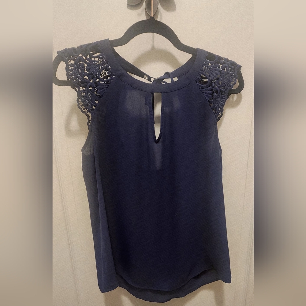 Express Navy Blue Dress Sleeveless Top SMALL